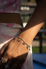 Tropical Silver Charm Bracelet - Zumorrud