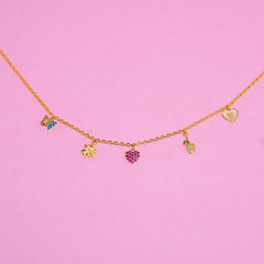 Gold Charm Necklace - Zumorrud