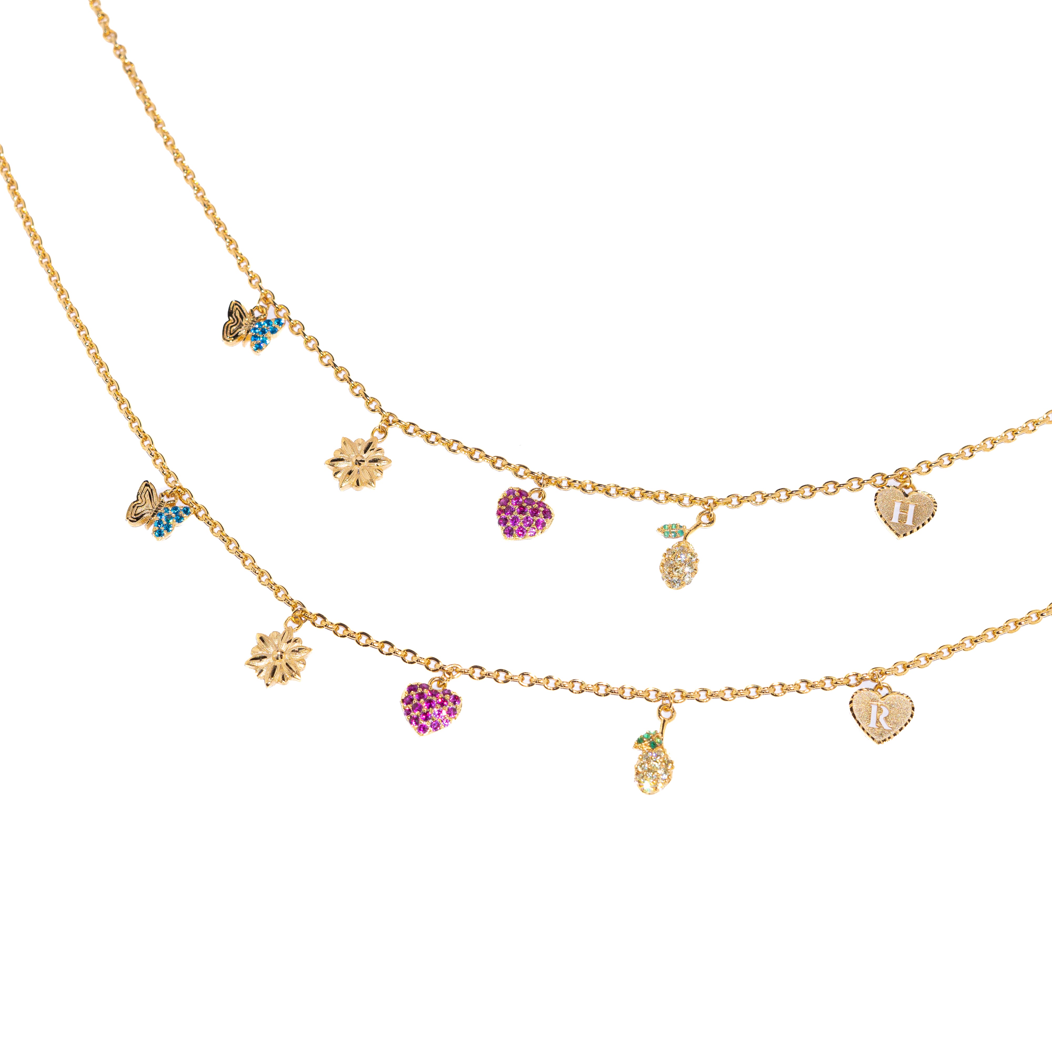 Gold Charm Necklace - Zumorrud