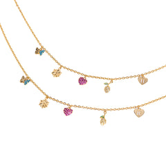 Gold Charm Necklace - Zumorrud