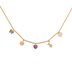 Gold Charm Necklace - Zumorrud