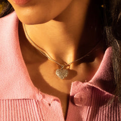 Frosted Heart Pendant - Zumorrud