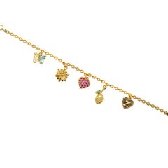 Gold Charm Bracelet - Zumorrud