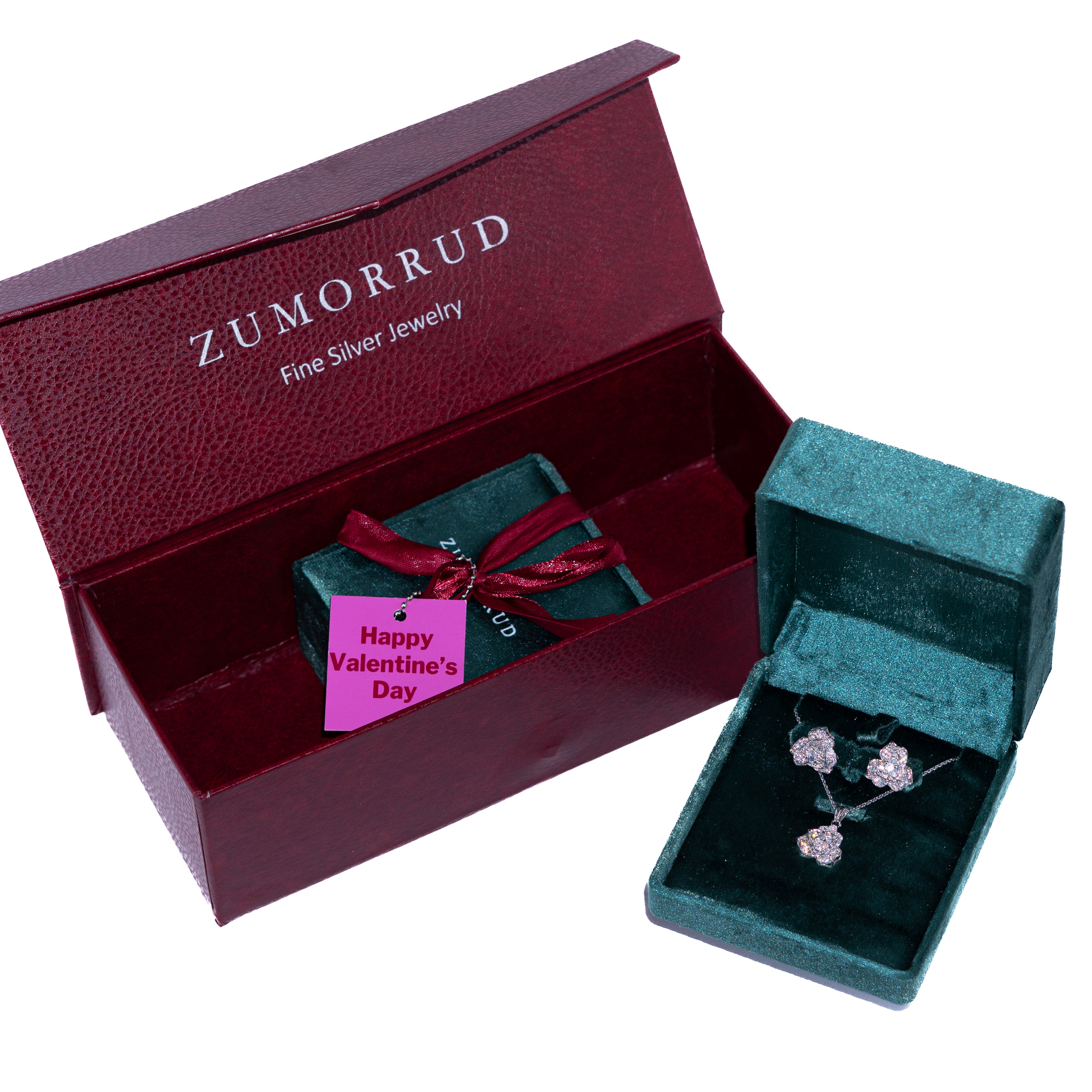 Rose Pendant Set - Zumorrud