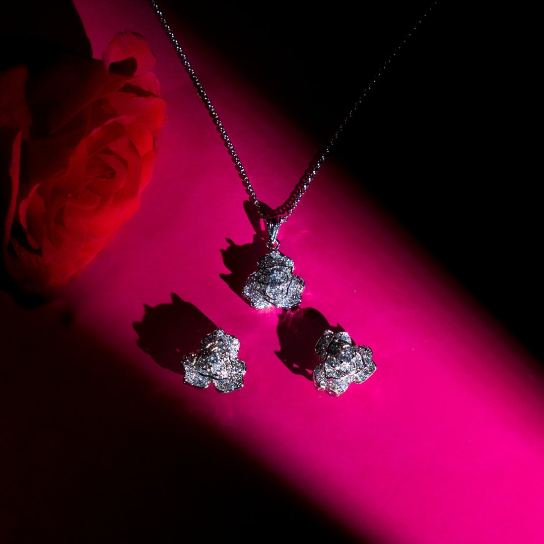 Rose Pendant Set - Zumorrud