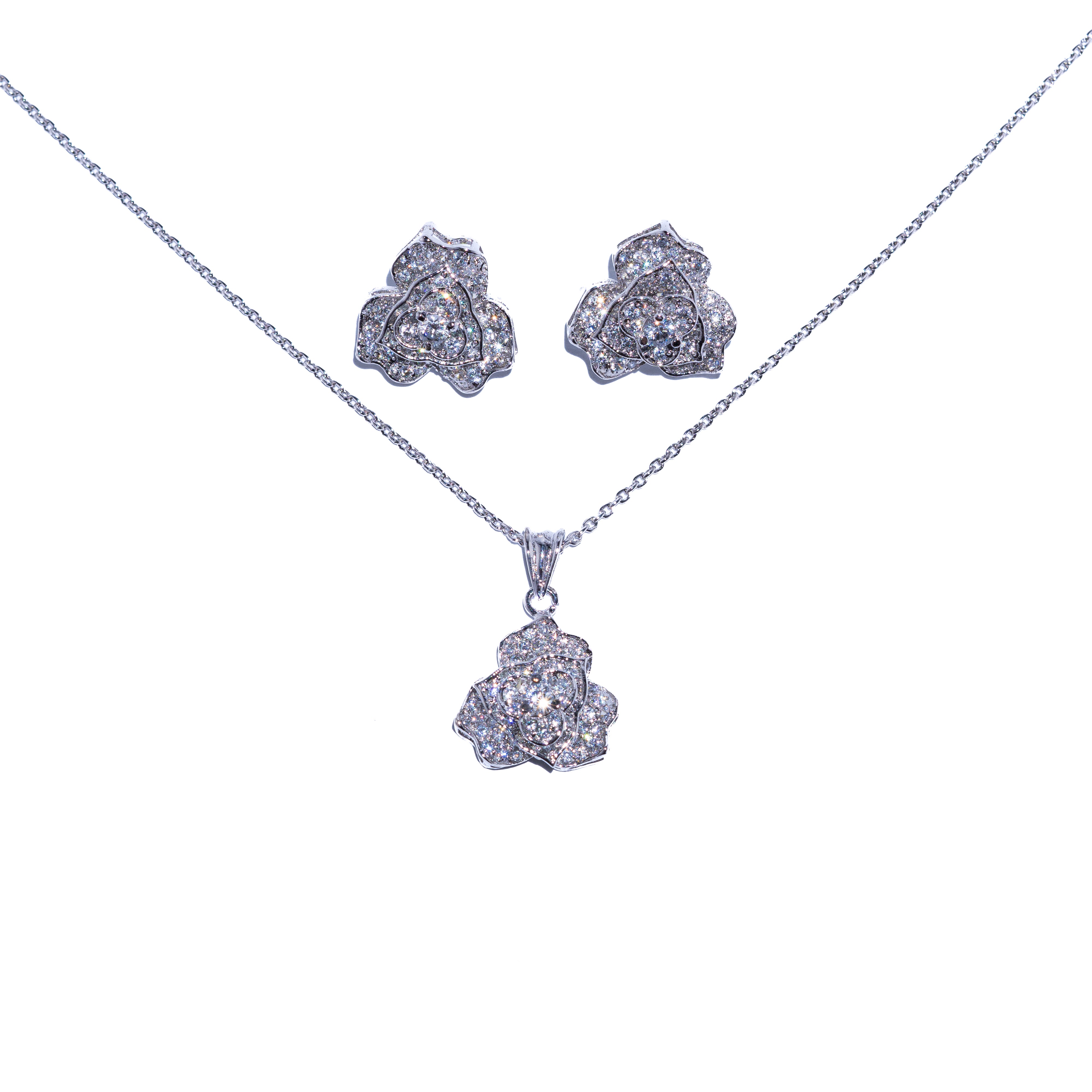 Rose Pendant Set - Zumorrud