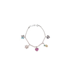 White Gold Charm Bracelet - Zumorrud