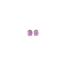 Pink Oval Studs