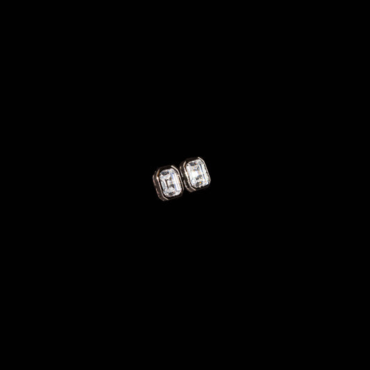 Emerald-Cut Studs