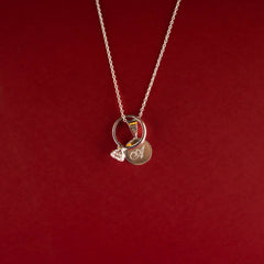 Initial Solitare Pendant