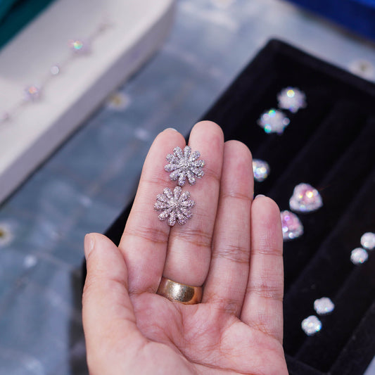 Pink Daisy Earrings