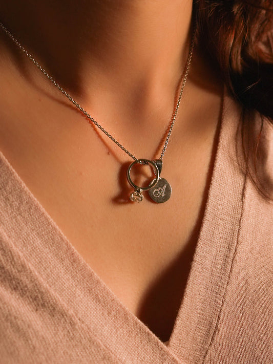 Initial Solitare Pendant
