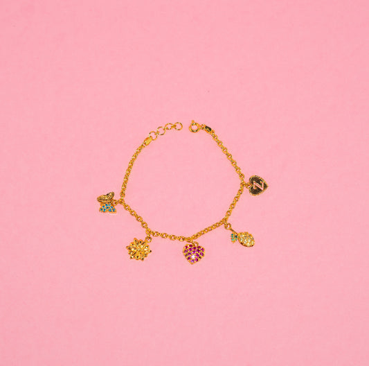 Gold Charm Bracelet - Zumorrud