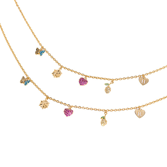 Gold Charm Necklace - Zumorrud
