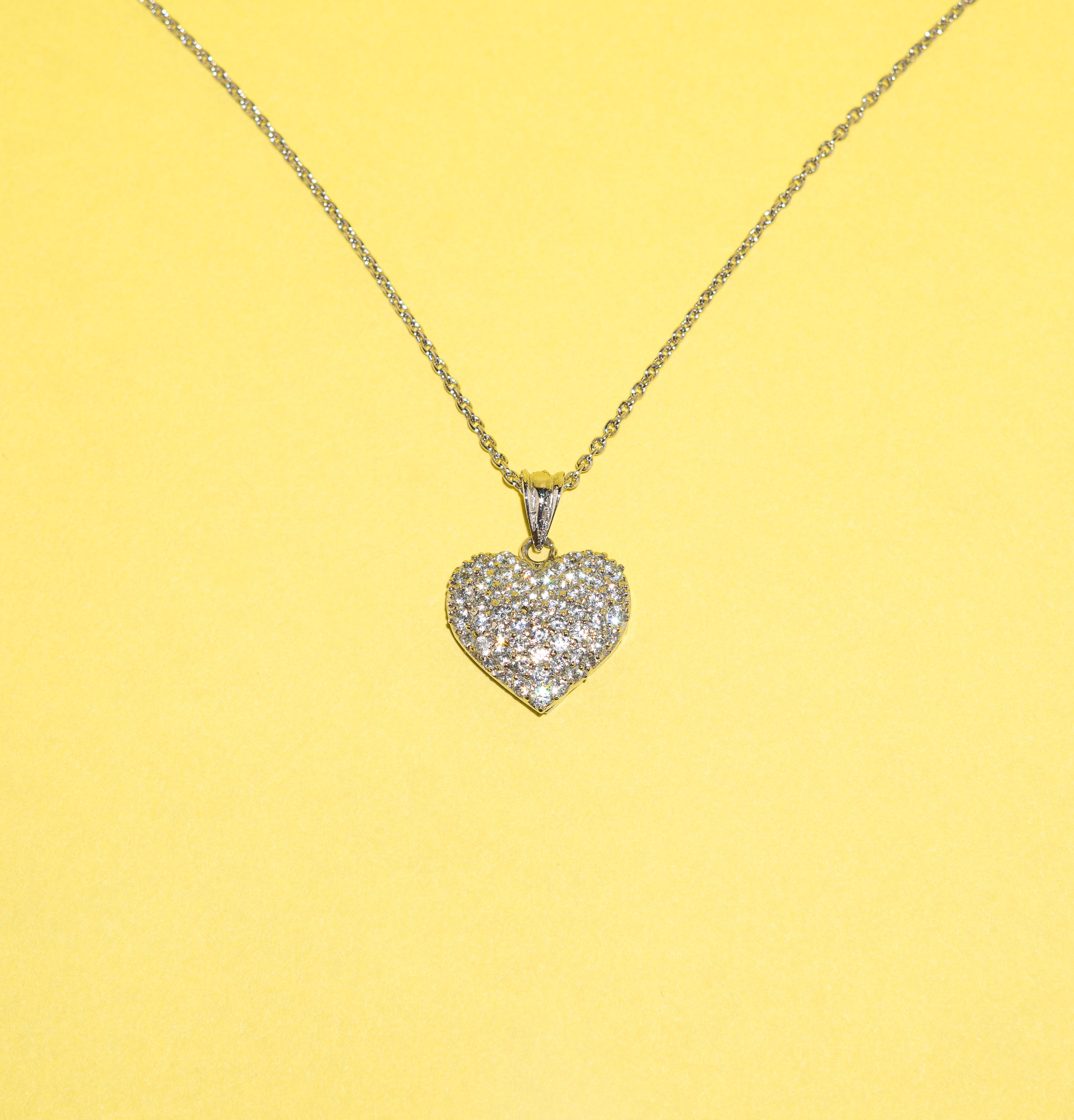 Valentine's Frosted Heart Pendant