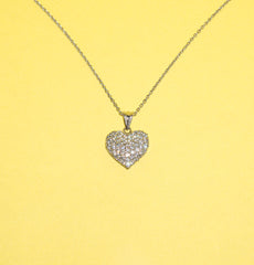 Valentine's Frosted Heart Pendant